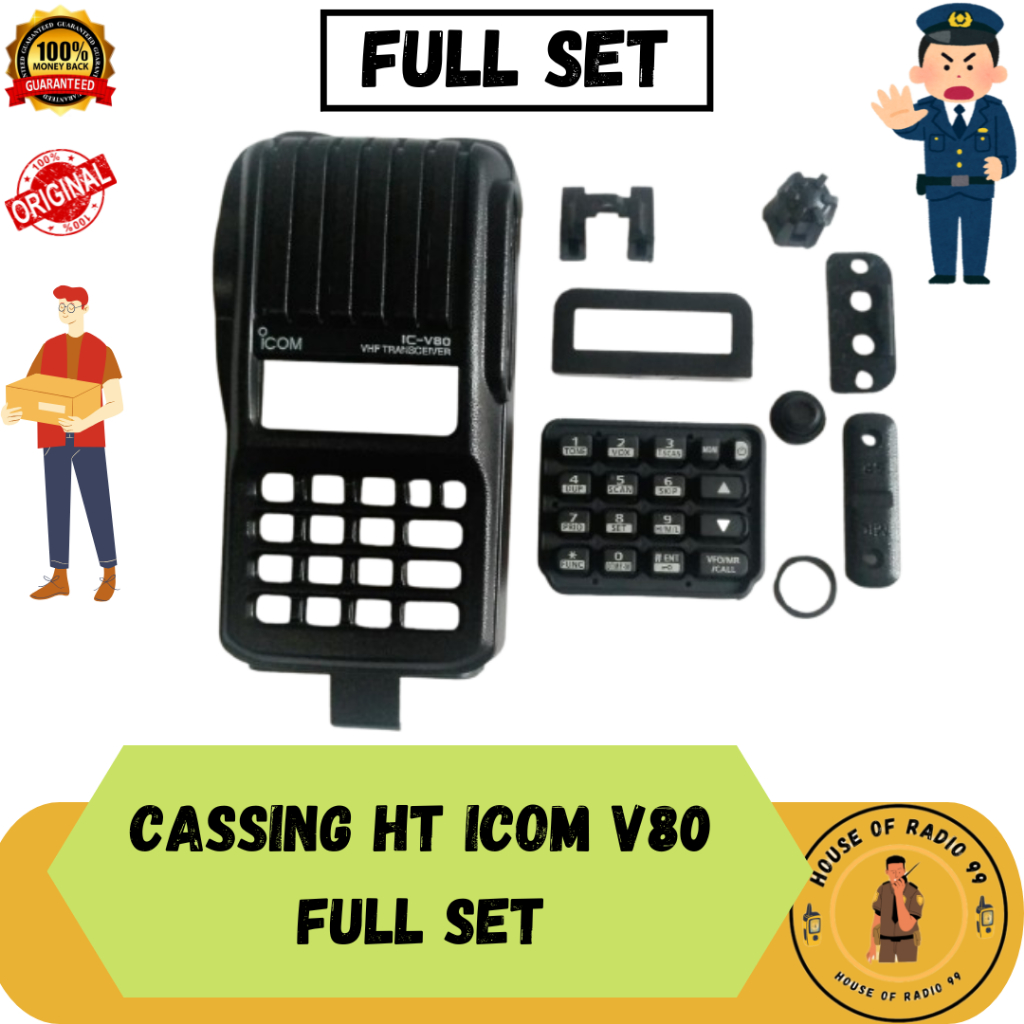 Cassing HT ICOM V80 Full Set Kesing HT ICOM V80
