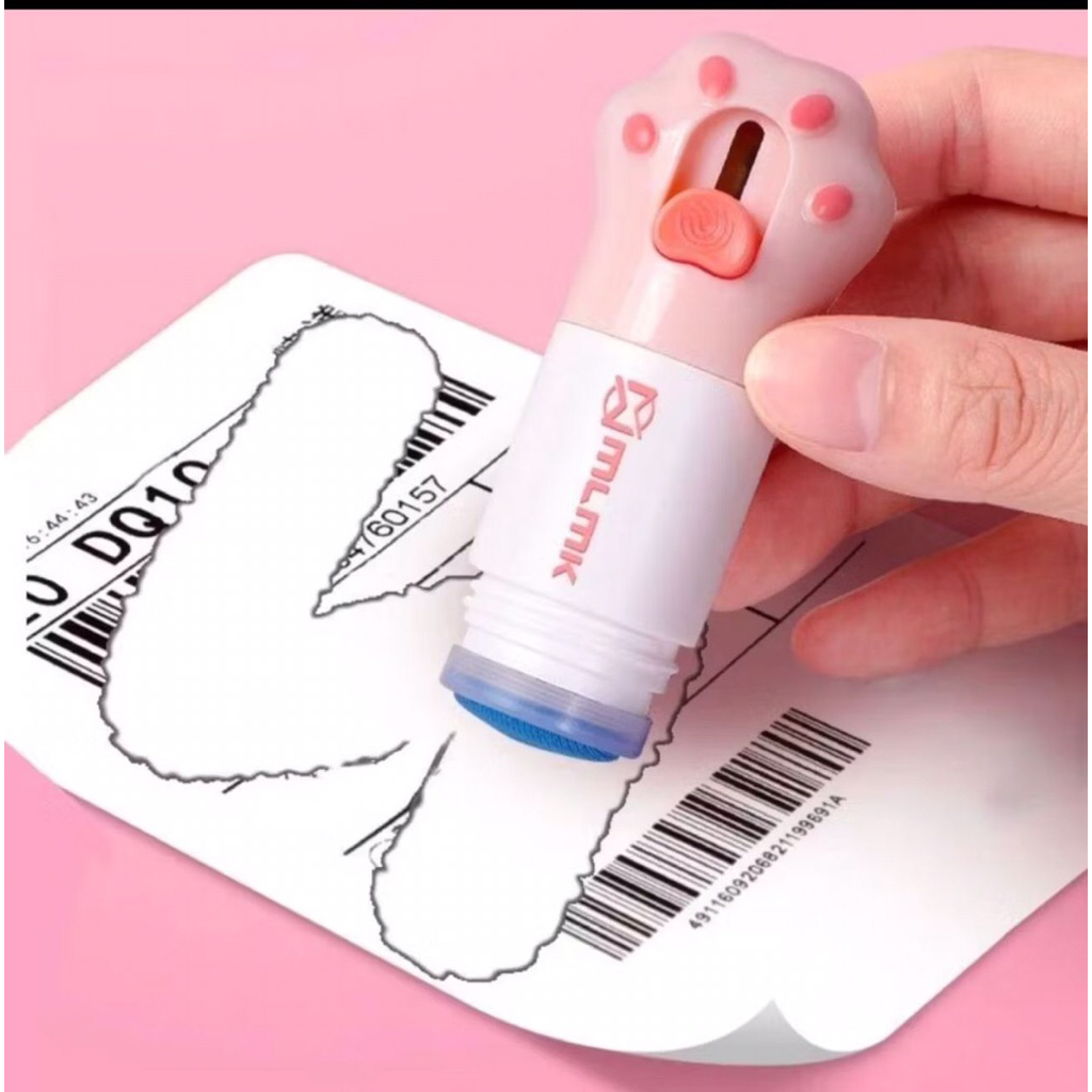 Penghapus Alamat Resi Paket / Cutter Mini 2 in 1 Silet Paket / Penghapus Kertas Thermal / Informatio