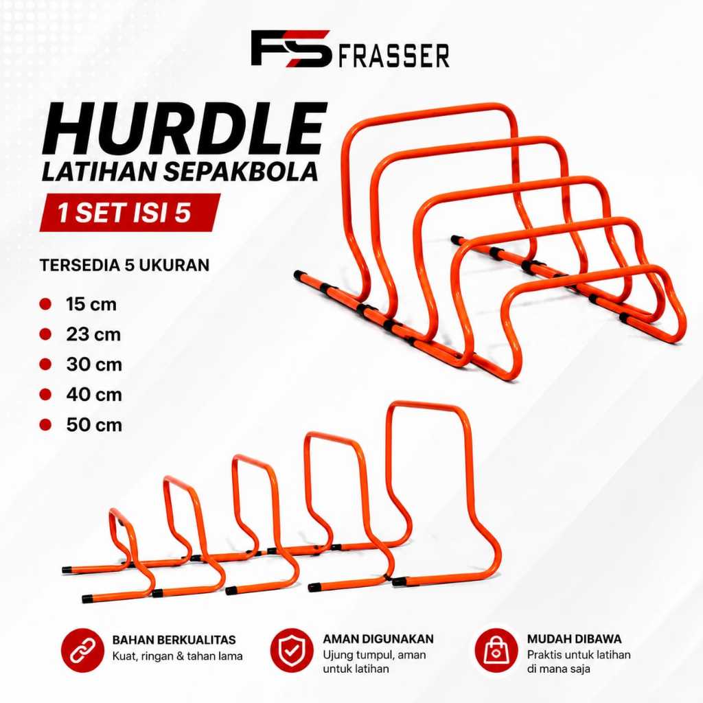 Hurdel Hurdle Hardel Tangga Lompat Latihan  Sepak Bola Futsal Tinggi 50 cm BN01 HRDL ALV 05