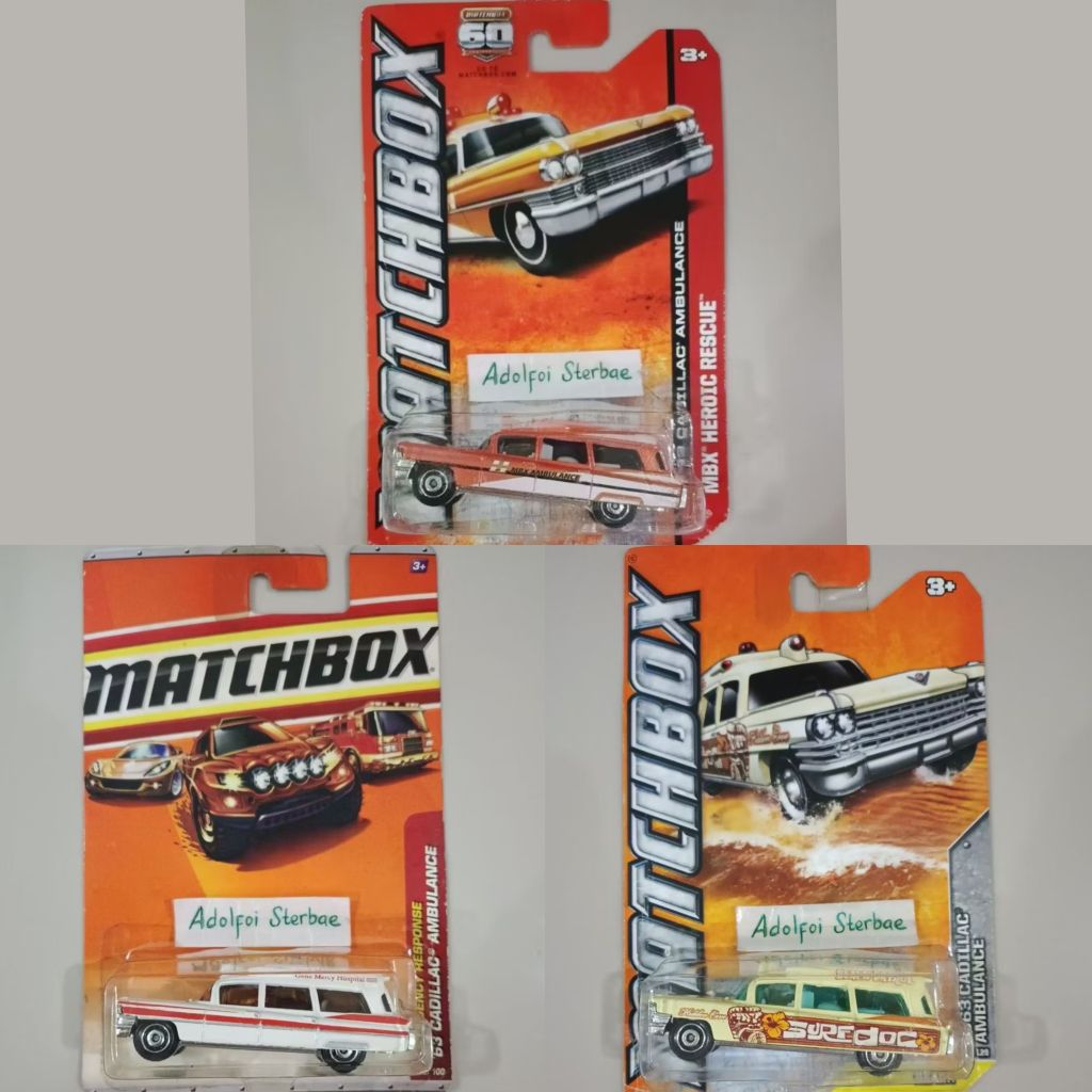 matchbox mbx 1963 cadillac ambulance mbx heroic rescue 60 60th anniversary hearse emergency response