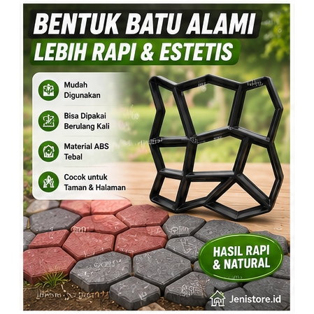 Cetakan Semen Batu Mold Semen Jalan Paving Block Conblock Taman Garden