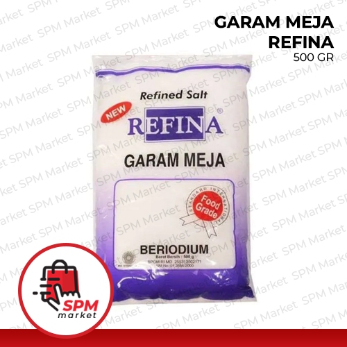 Garam Refina 500 Gr / Garam Halus Berkualitas / Garam Meja Refina / Garam Beriodium / Garam Beryodiu