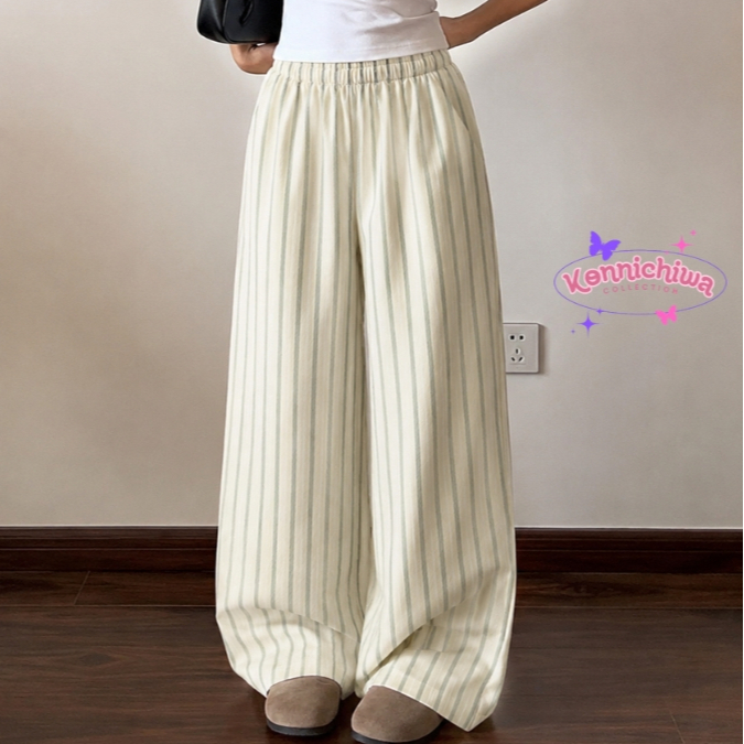 Celana Kulot Wanita High Waist Premium Kain Jatuh Kulot Lebar Korean Style