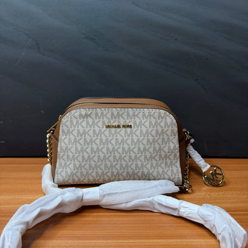 Tas MK Ashton mini Signature vanilla brown no pricetag tas wanita sling bag