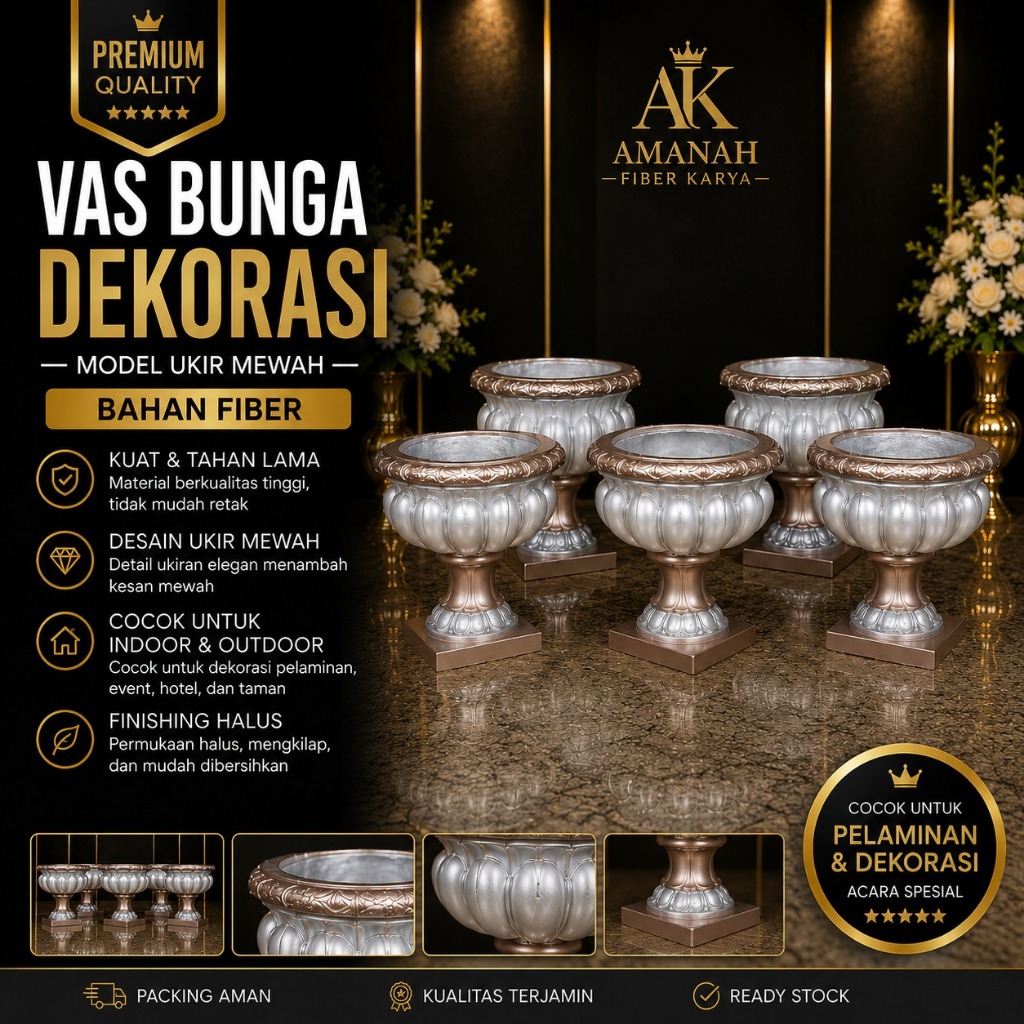 Vas Bunga Bokor Pelaminan Dekorasi