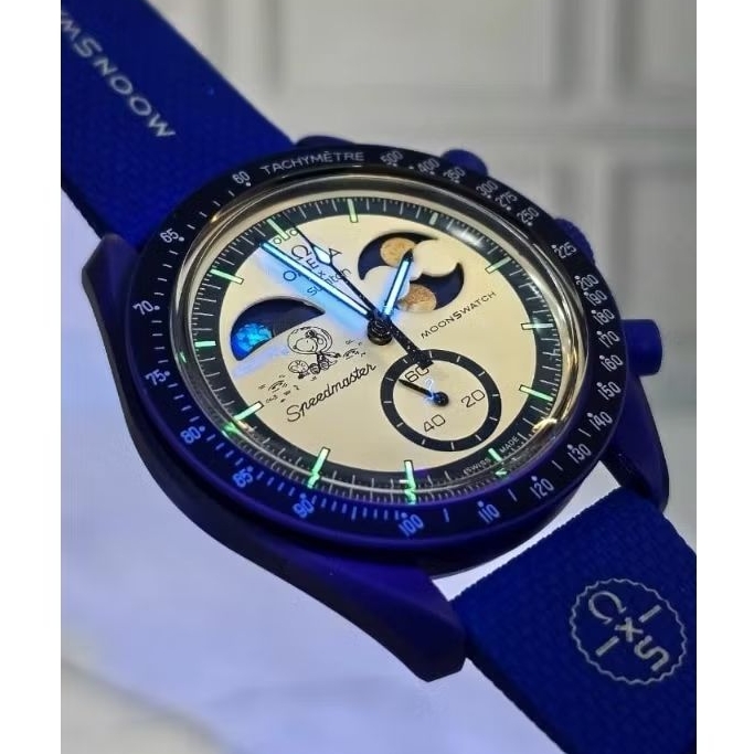 Jam tangan Quartz Chronograph X Planet Velcro strap fullset