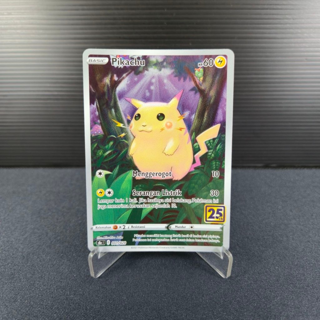 Pikachu 001/028 25th Anniversary IDN