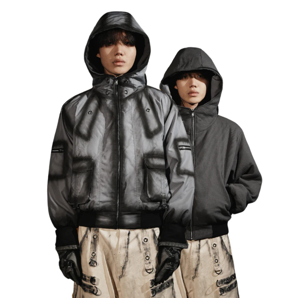 Hishiro - Gomi Jacket, Reversible Boxy Cut Jacket with YKK zippers