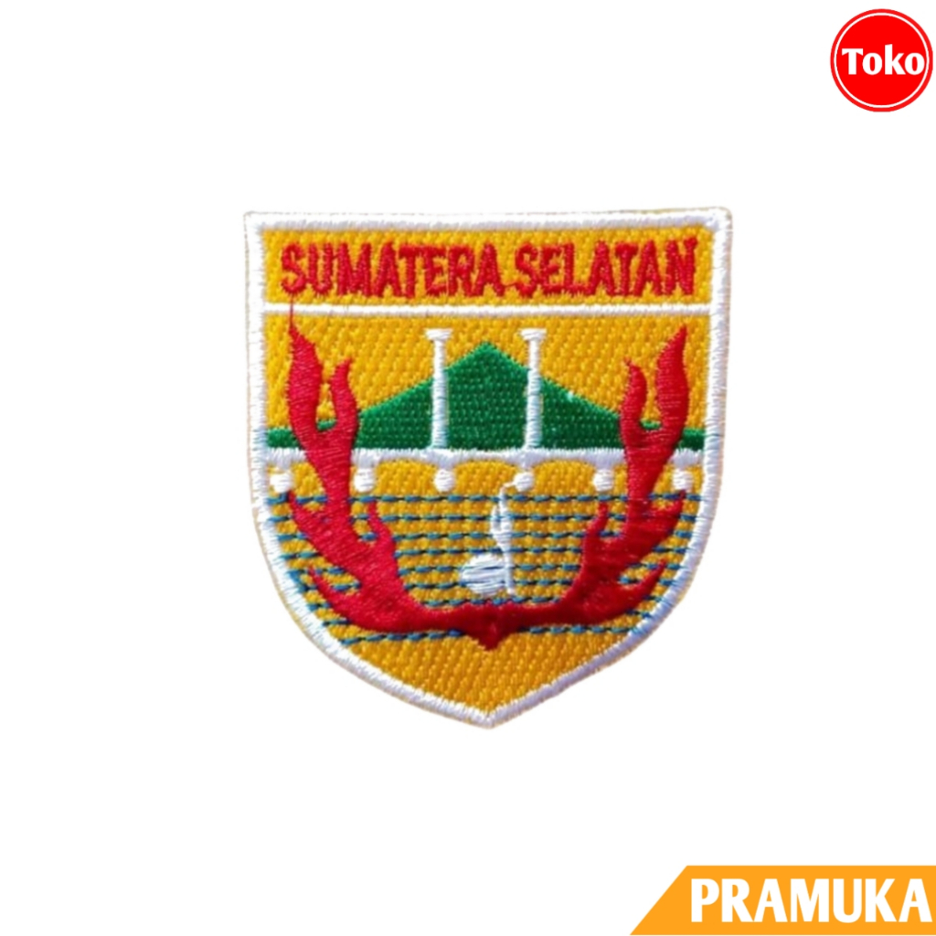 Bed Kwarda Sumatera Selatan Bordir / Badge Kwarda Pramuka Provinsi Sumatera Selatan Bordir