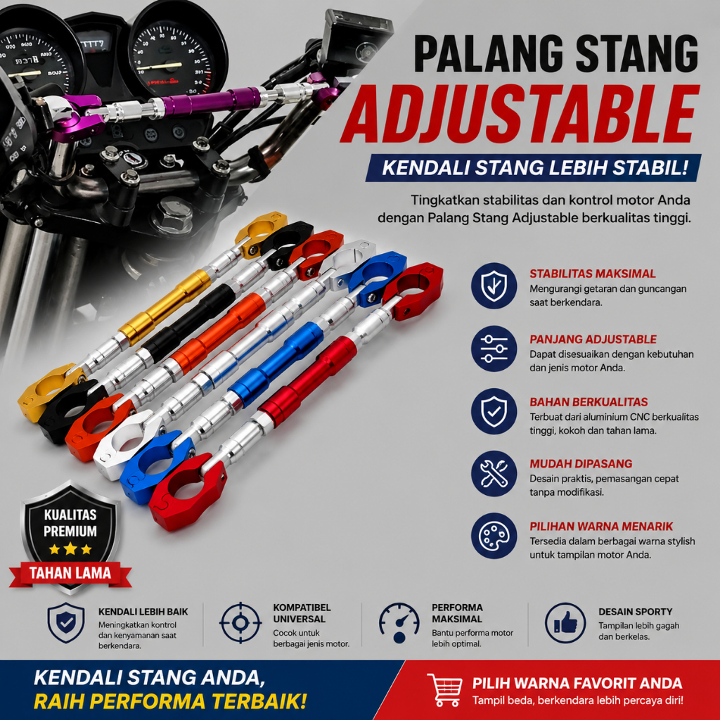 Palang Stang Jumbo Universal – Stabilizer Nmax, PCX 150, ADV 150, Xride