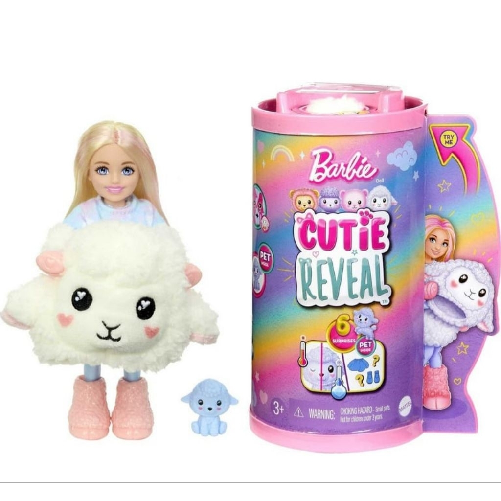 Barbie Cozy Cute Tees Series Chelsea Doll & Mini Lamb Plush Toy with Accessories