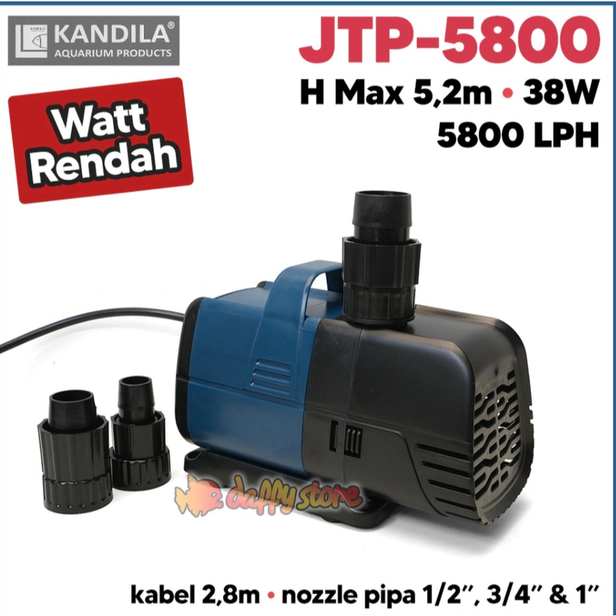 Kandila JTP-5800 5800LPH 38W  5,2m pompa kolam akuarium Pompa JTP  5800