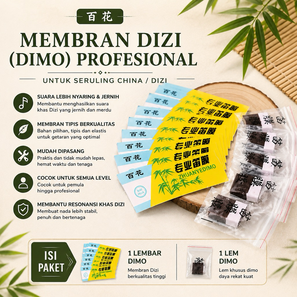 Dimo Dizi Original / Membran Seruling Bambu China