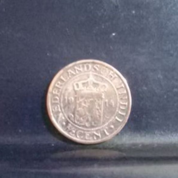 koin 1/2 cent nederlandsch  indie 1914