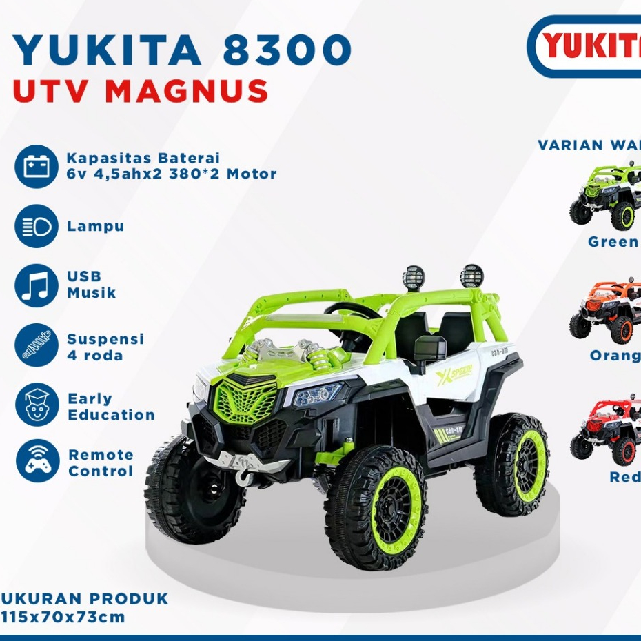 MOBIL AKI UTV Yukita 8300 UTV MAGNUS mainan anak - Maenan Mobilan remote control anak