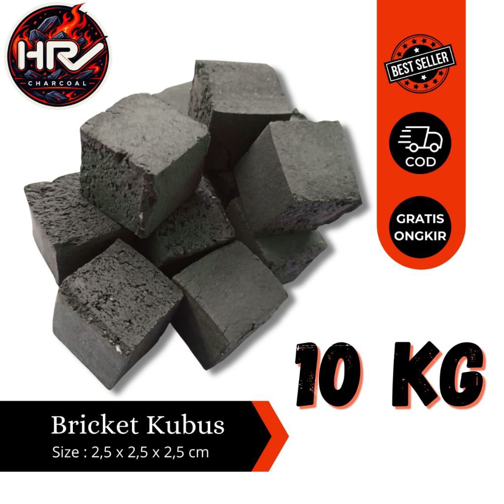 Arang Briket Briket BBQ Batok Kelapa 10 Kg