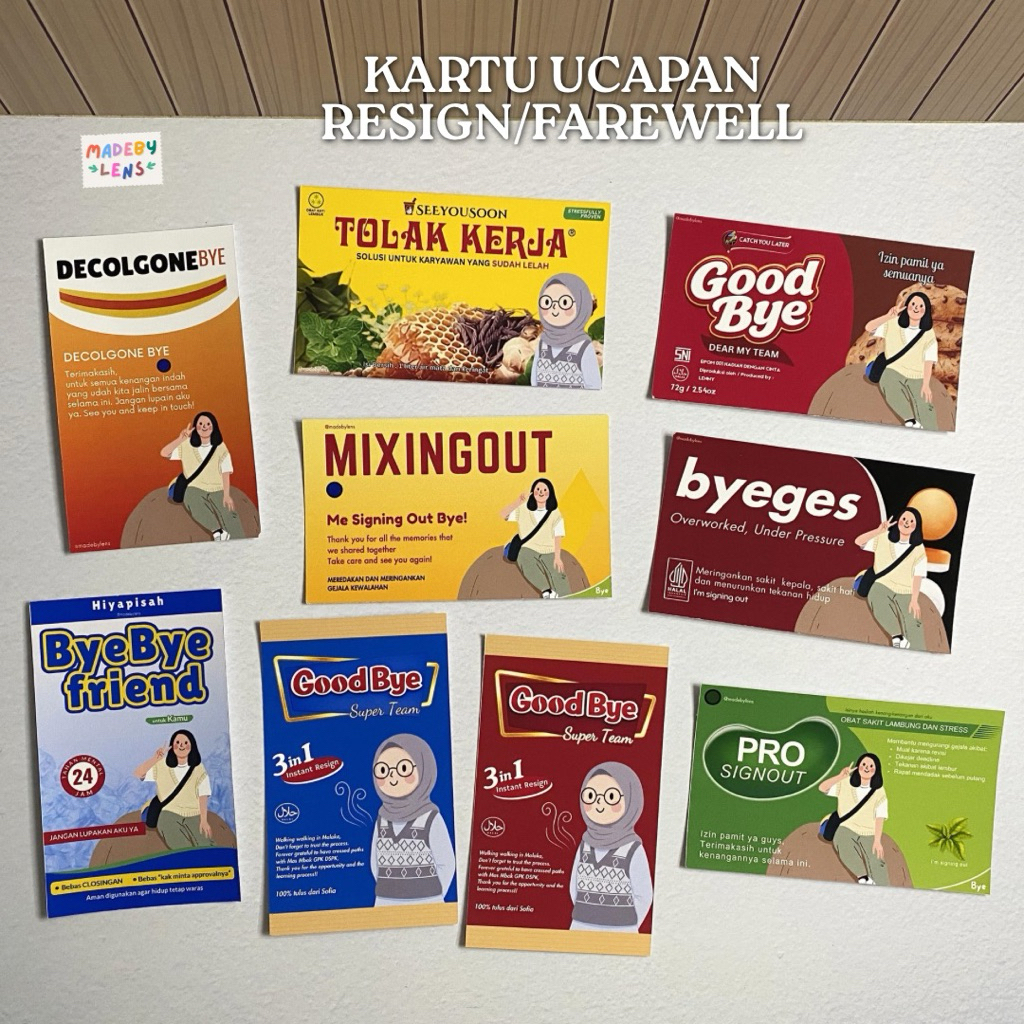 KARTU UCAPAN RESIGN/FAREWELL CUSTOM | RESIGN/FAREWELL GIFT CARD