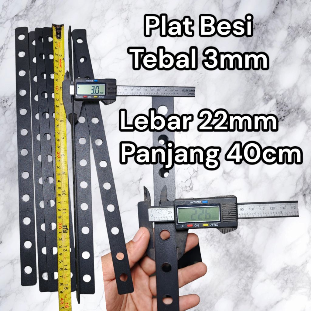 plat besi serbaguna plat knalpot motor bracket