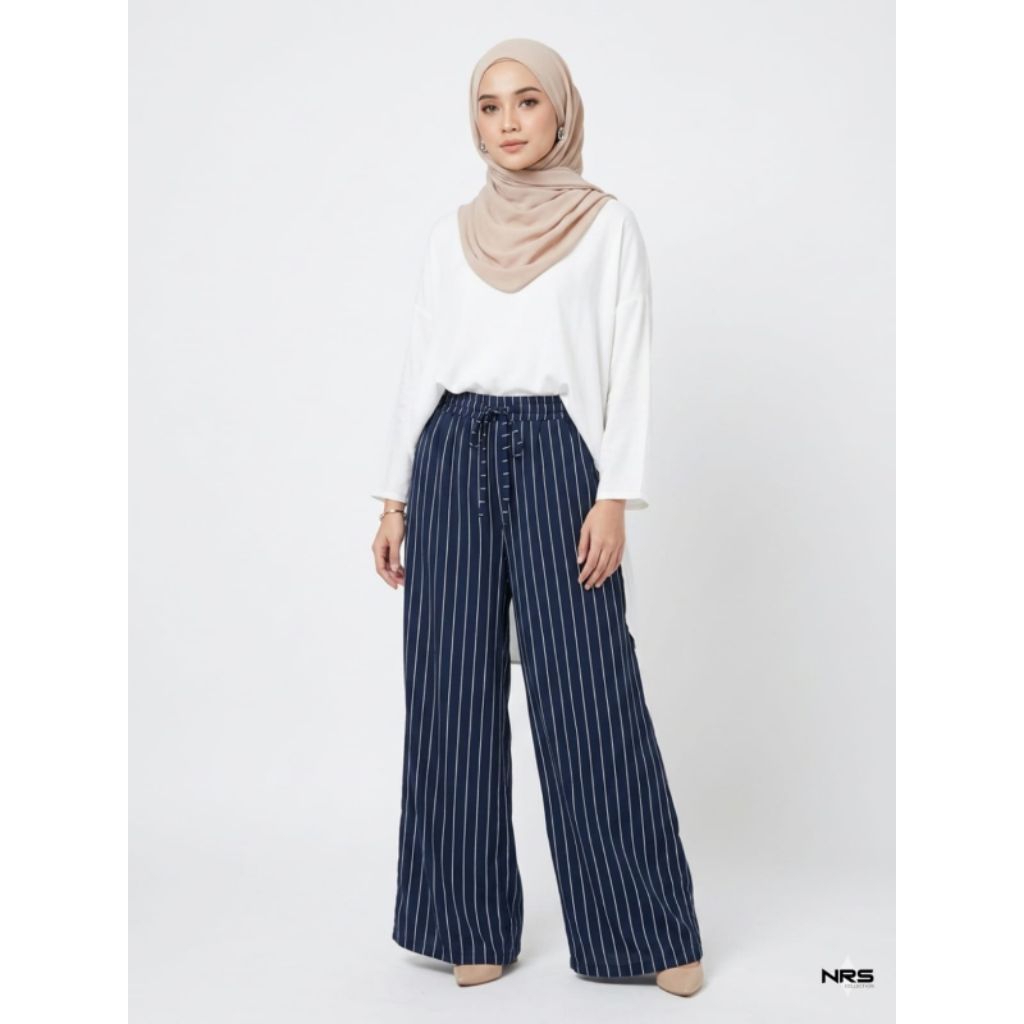 Everyday stripe pants//kulot salur bahan scuba standar jumbo//kulot jumbo/kulot motif