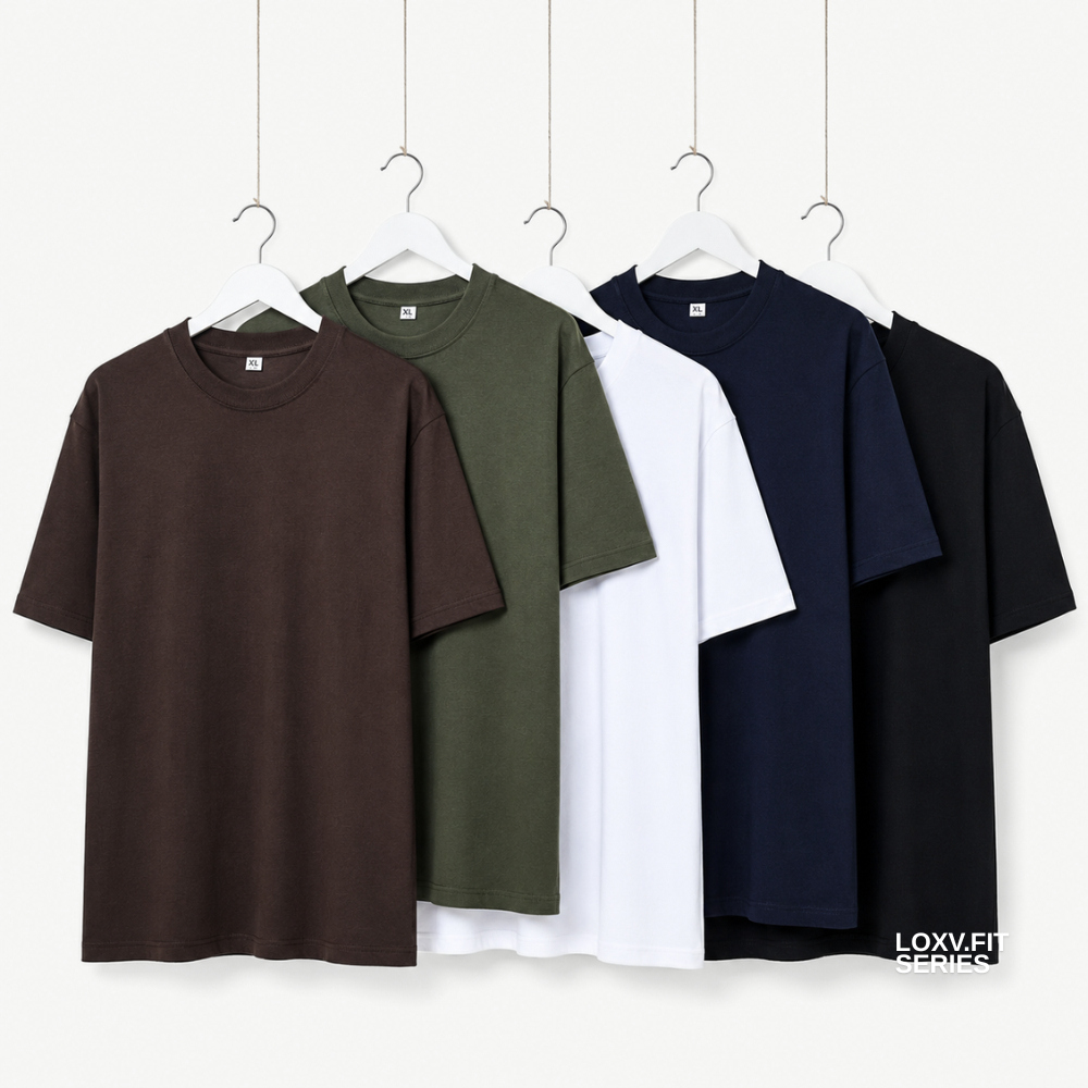 Baju Kaos Pria Wanita Lengan Pendek RegulerFit | Kaos Polos Cotton Combed 30s Premium - Loxv.id