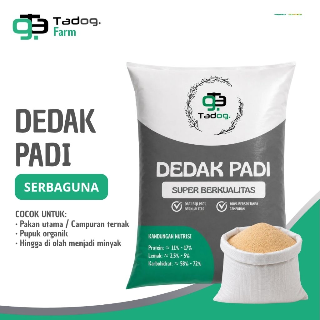 Dedak Padi Halus 5kg Serbaguna (dedek/bekatul)