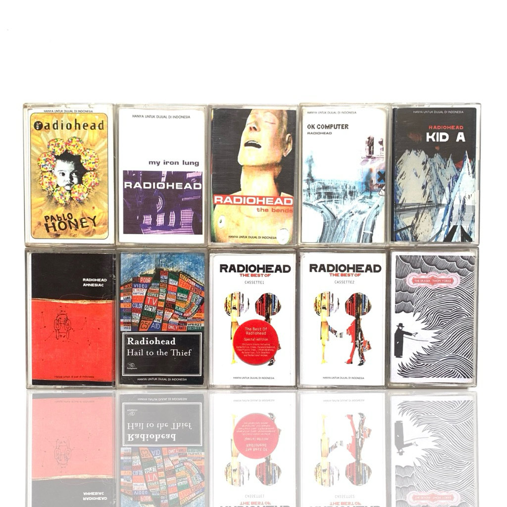 Kaset Pita Radiohead / Thom Yorke - Pablo Honey / My Iron Lung / The Bends / Ok Computer / Kid A / A