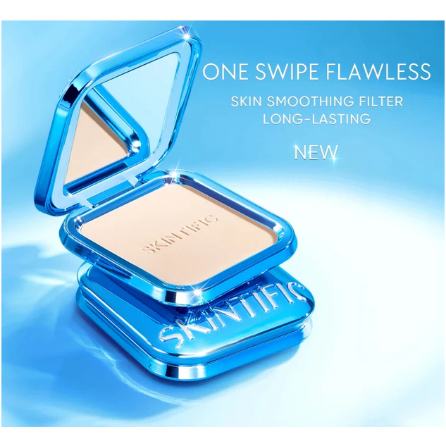 SKINTIFIC - Ultra Cover Powder Foundation | Cocok untuk Kulit Berminyak Berjerawat & Semua Jenis Kul