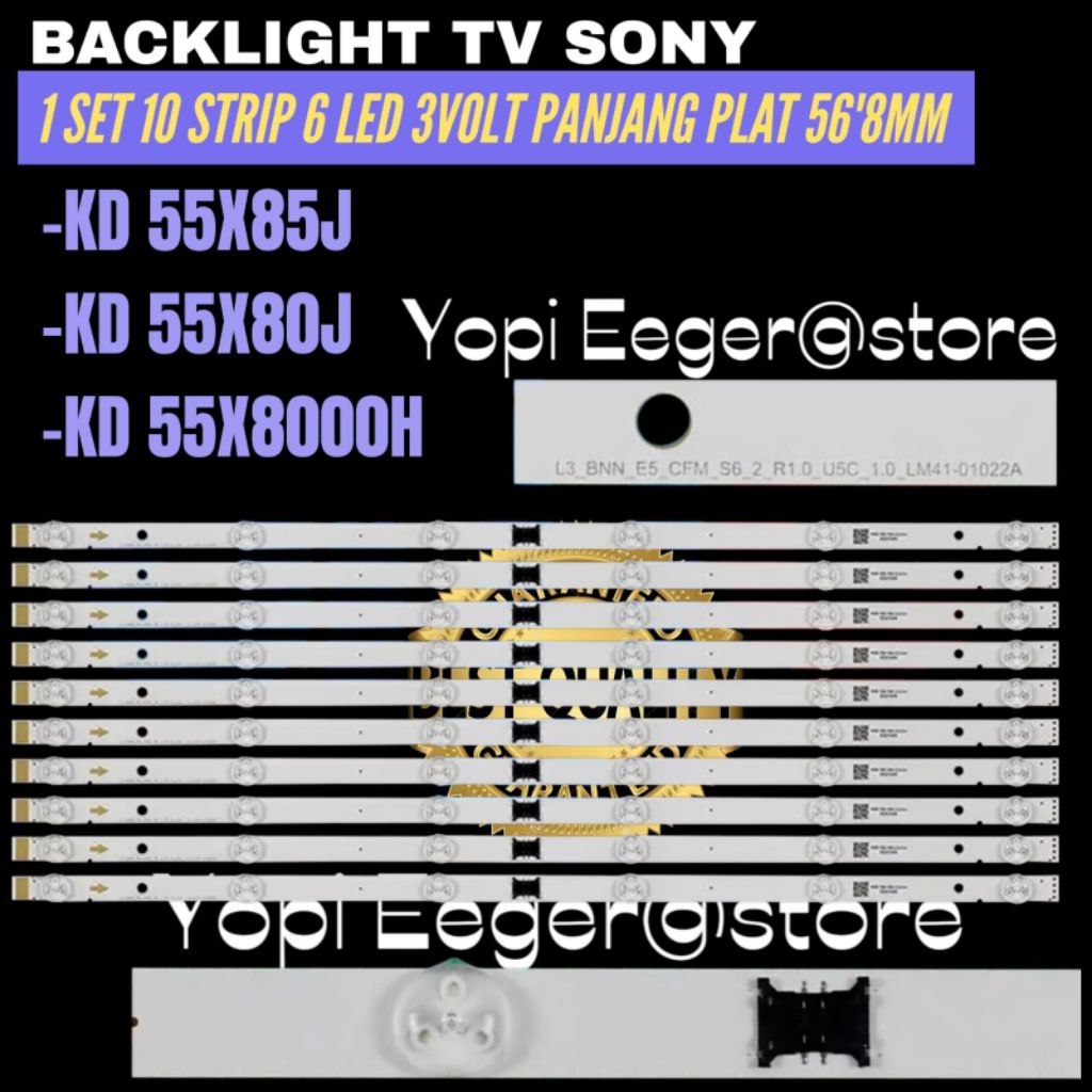 BACKLIGHT TV LED SONY 55 INCH KD-55X8000H- KD-55X85J- KD-55X80J BACKLIGHT TV SONY 55 INCH