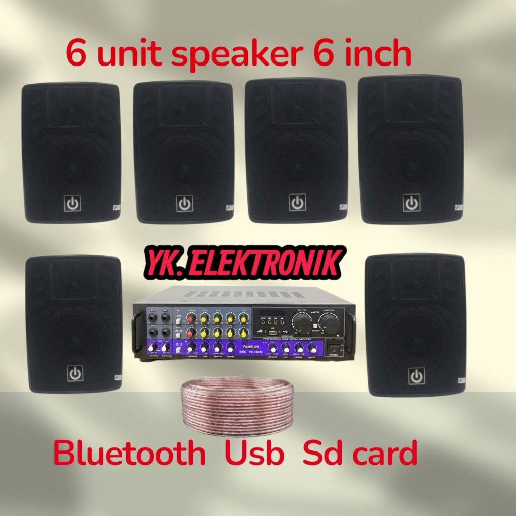 paket sound system speaker 6 inch crimson 6 unit speaker bluetooth