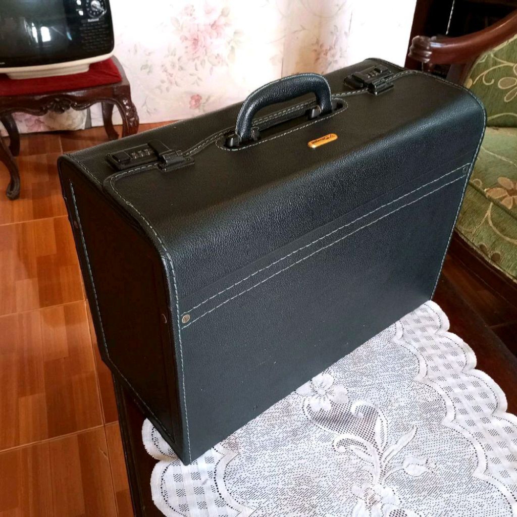 Koper  Kulit Jadul Antik Merk OXFORD Vintage lawas Dekorasi Tua Kuno Retro