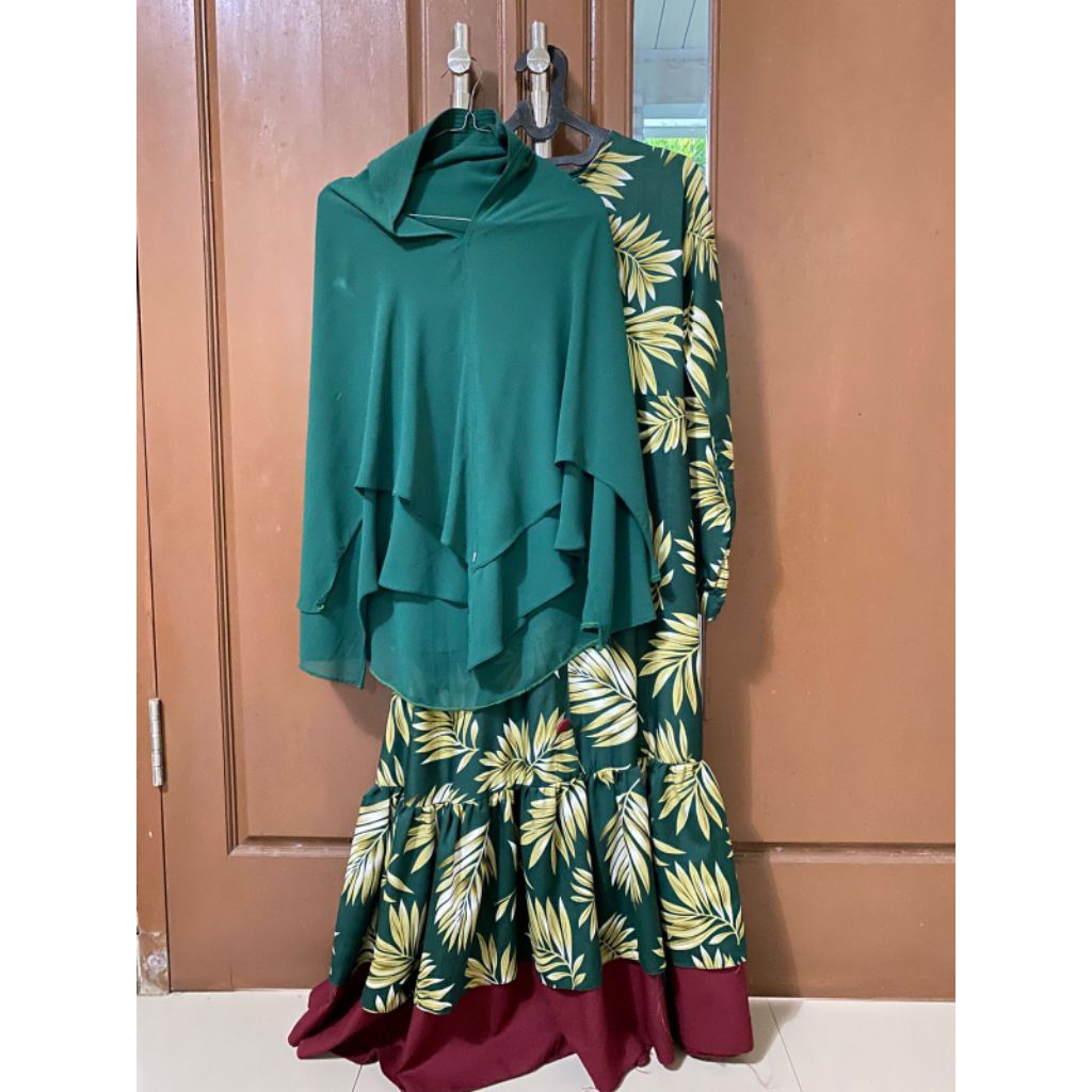preloved set gamis syari pesta