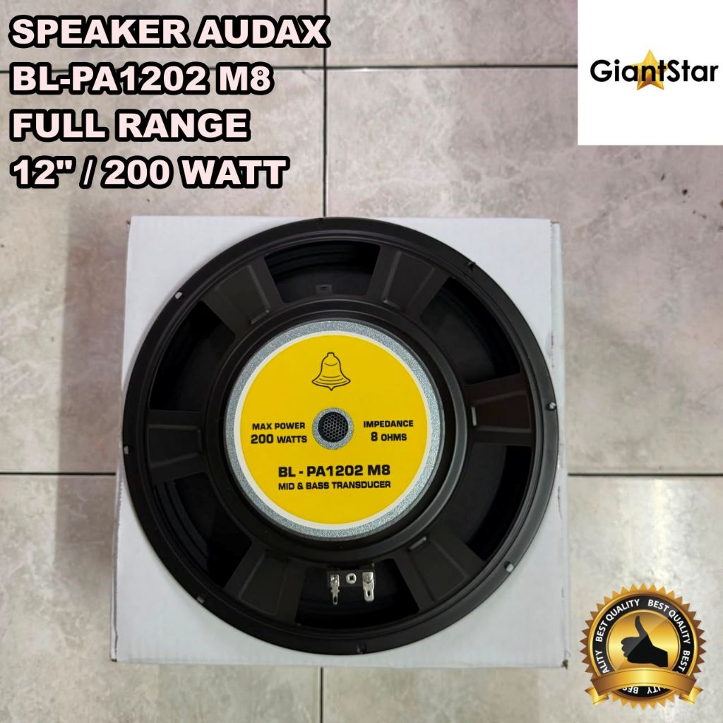 SPEAKER BELL BL-PA1202 M8 FULL RANGE 200 WATT PA 1202 BL PA1202 12in 12 inch MIDD BASS ORIGINAL PROD