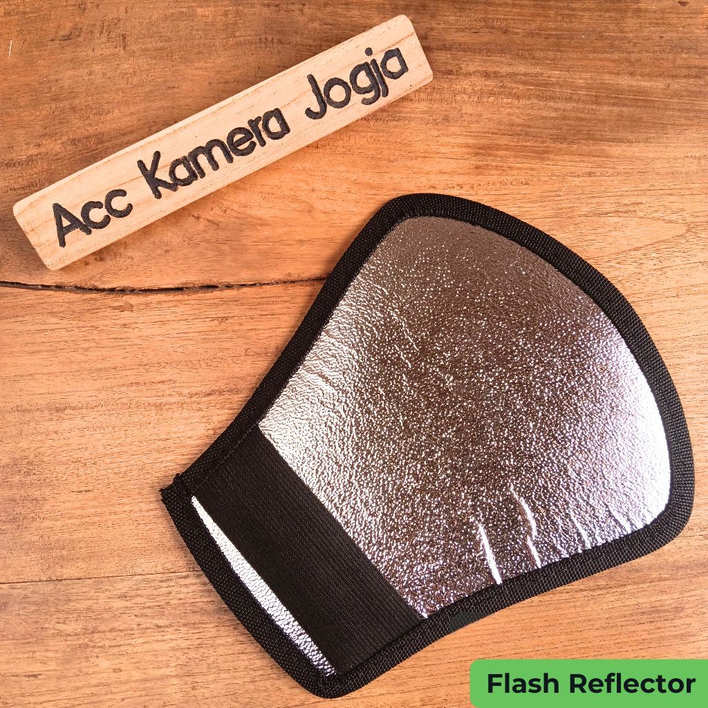 External Flash Reflector & Diffuser Silver & White 2 in 1 Camera Flash