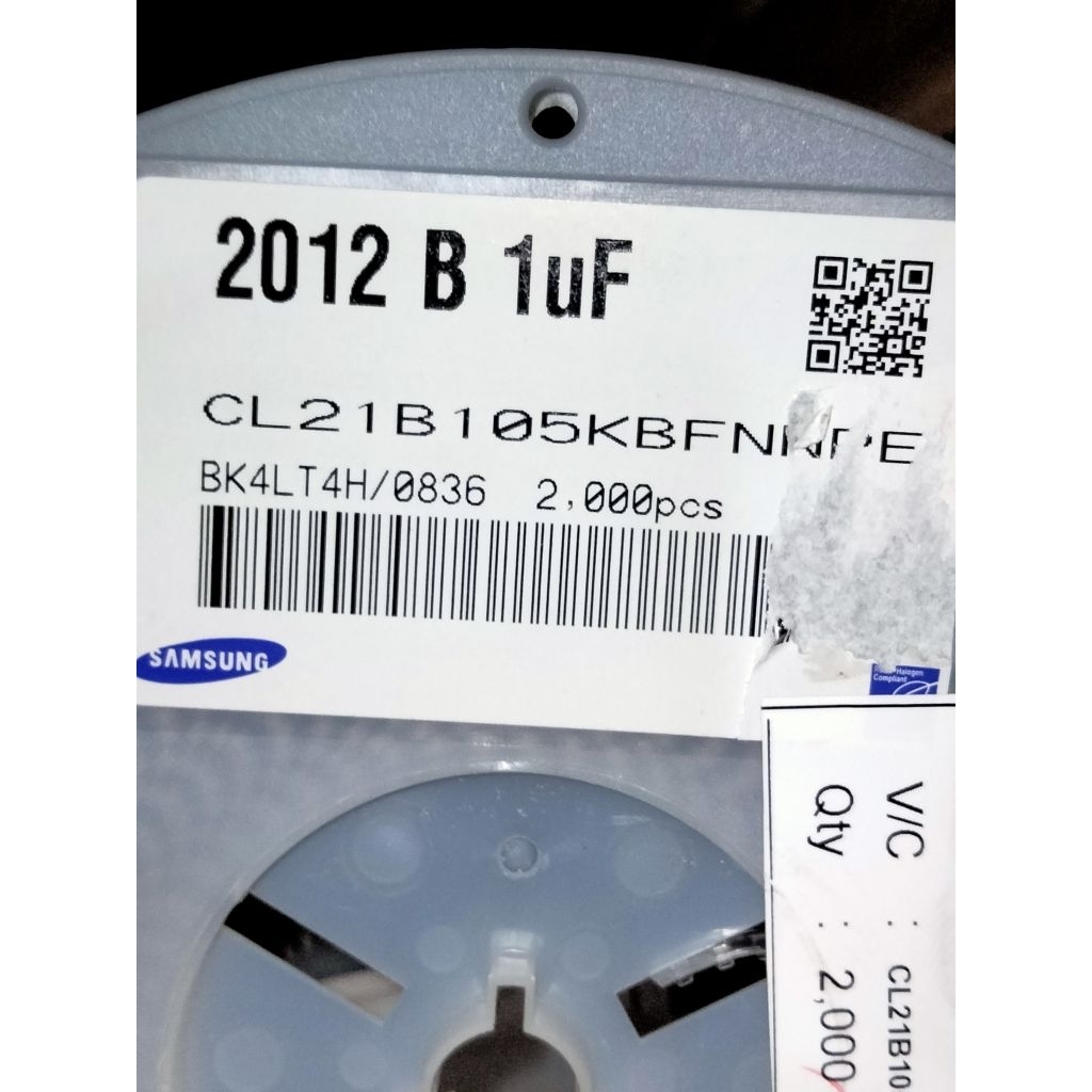 10pcs KAPASITOR SMD 1UF 50V SMD 0805