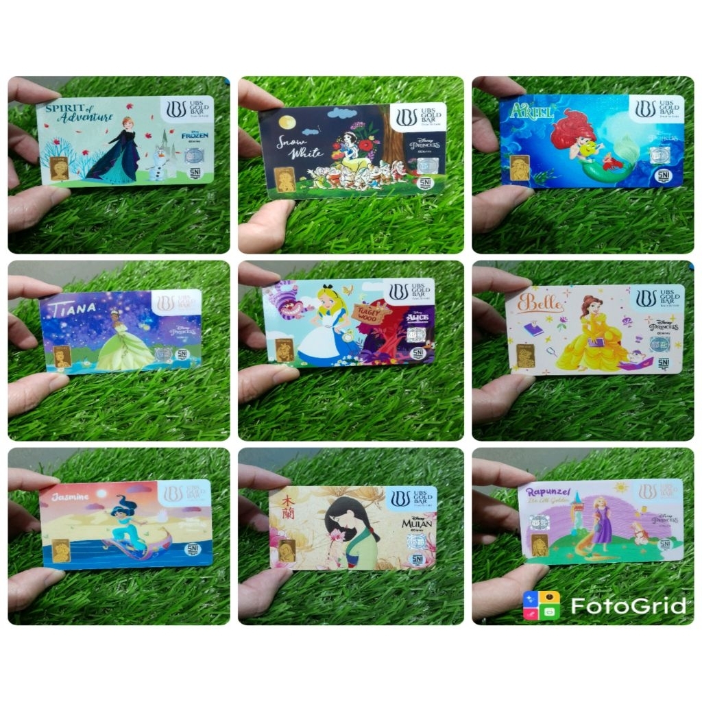 Logam mulia UBS Princess Disney 1 gram