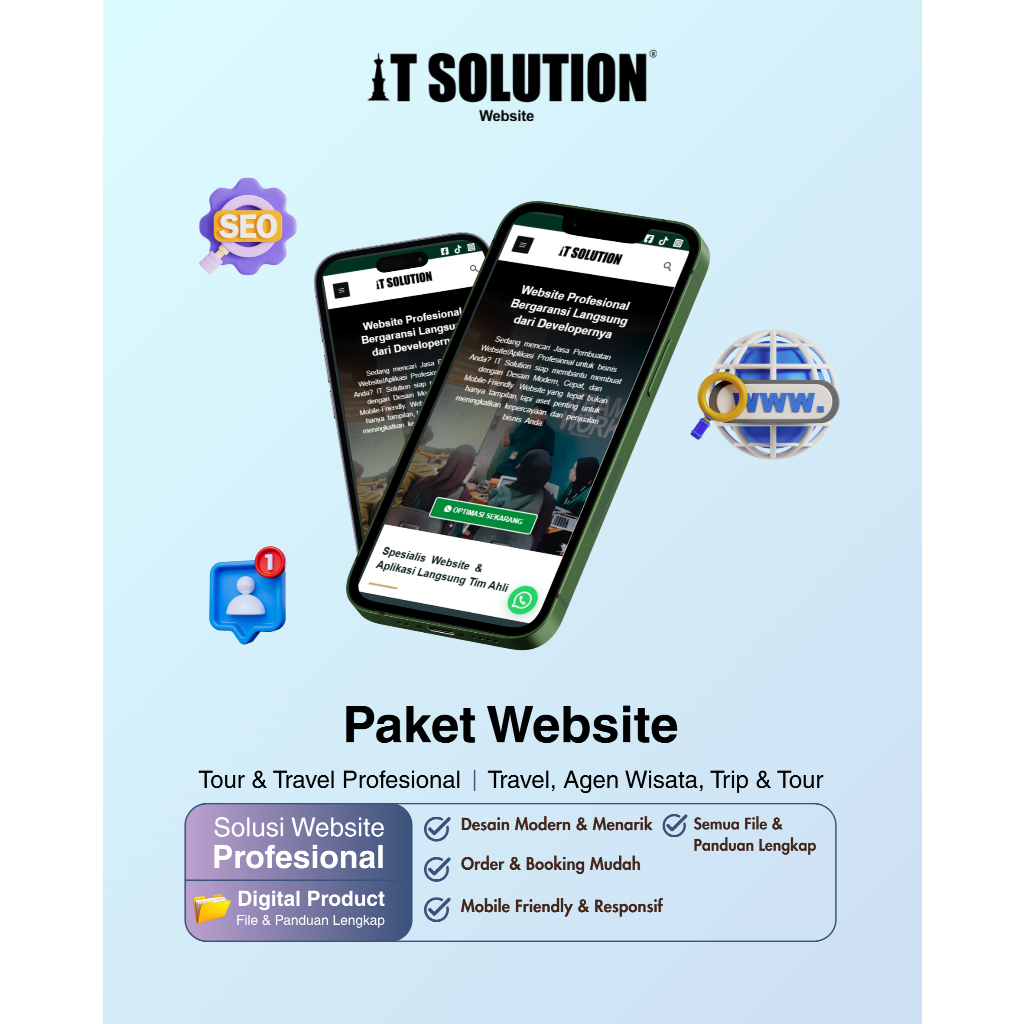 Paket Website Tour & Travel Profesional – Website Travel Wisata Siap Online & Responsif