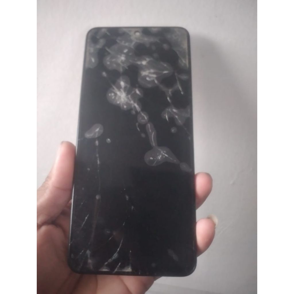 lcd + Frame xiomi note 12 4G copotan,hidup, sentuhan normal minus kaca retak