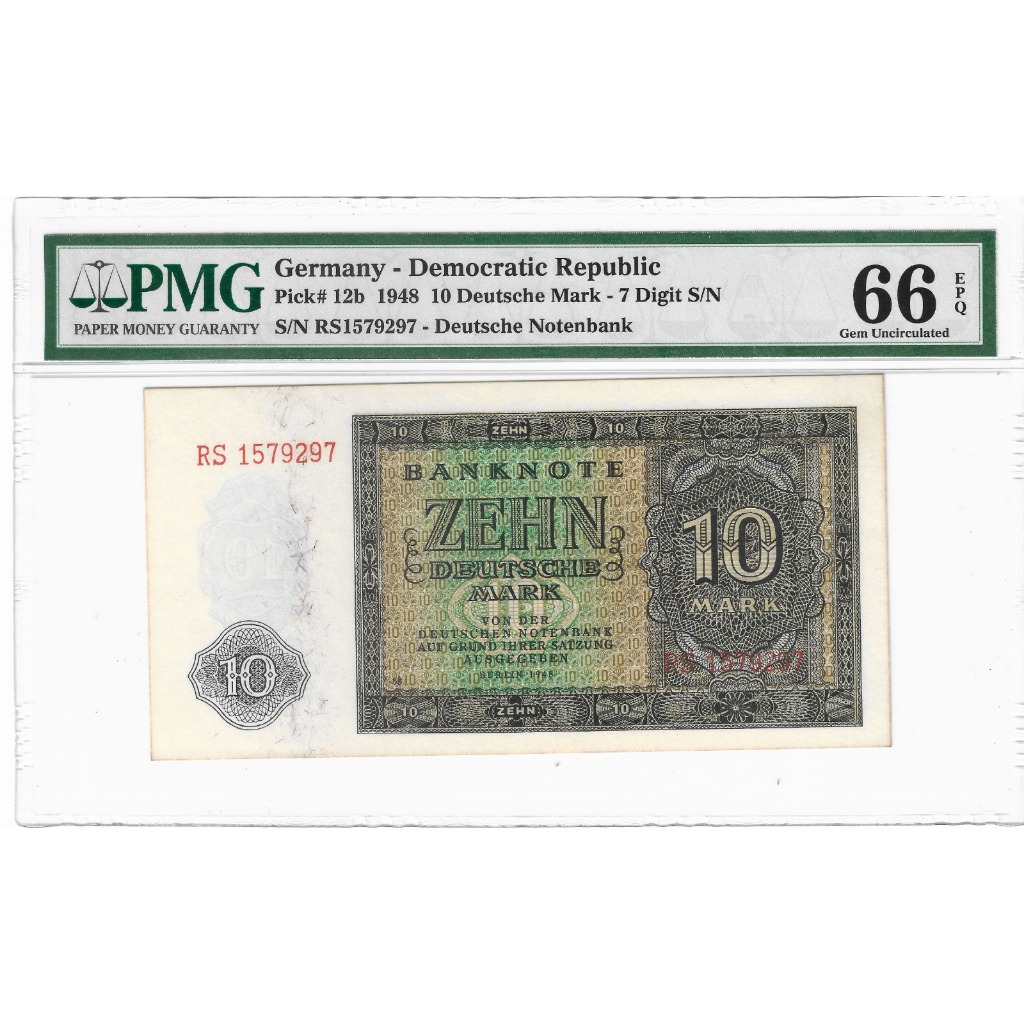 Uang Kuno PMG 10 Deutsche Mark Jerman 1948