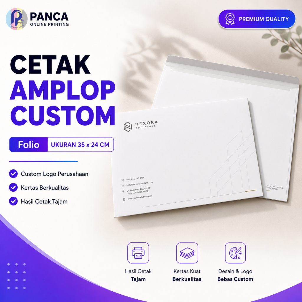 Amplop Folio Putih Custom
