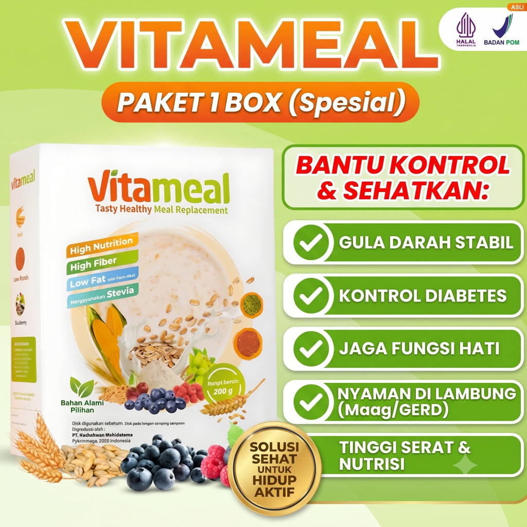 vitameal official store vitamil gula darah vitamale diabetes untuk diet asli original