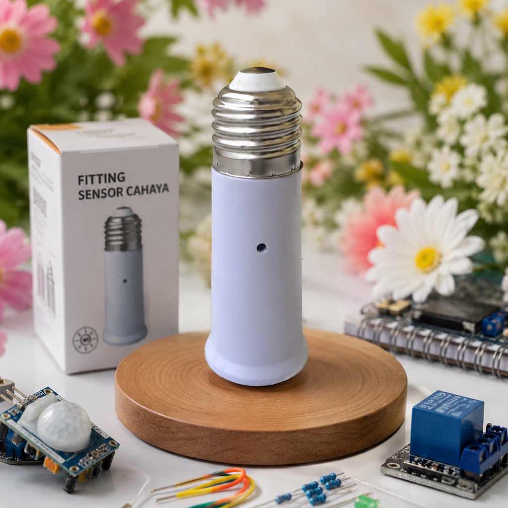 IR Fitting Lampu Sensor Cahaya Otomatis 100W - Tidak Kedip, Deteksi Inframerah, Tahan Cuaca