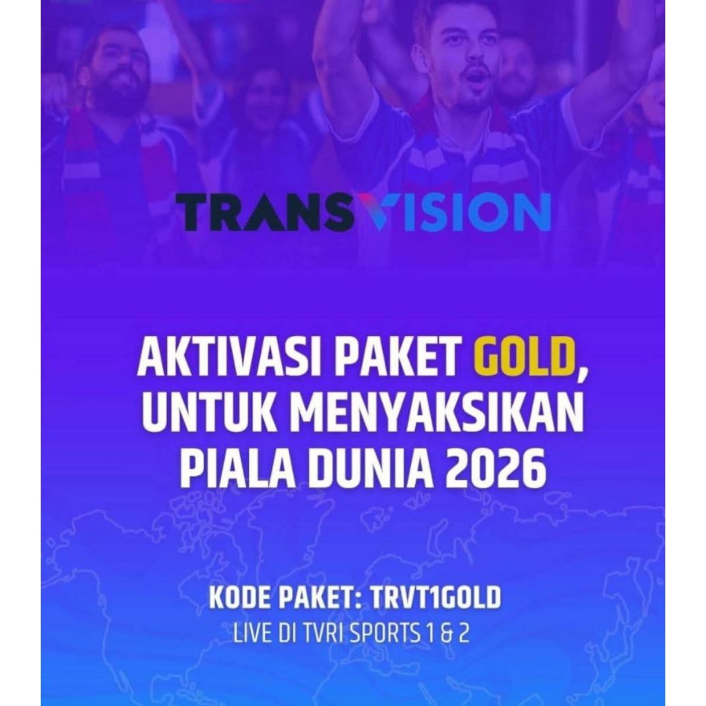 Voucher Paket Nusa GOLD 360 Hari/1Tahun Minipack Tanaka Nusantara HD Transvision Nonton Piala Dunia 