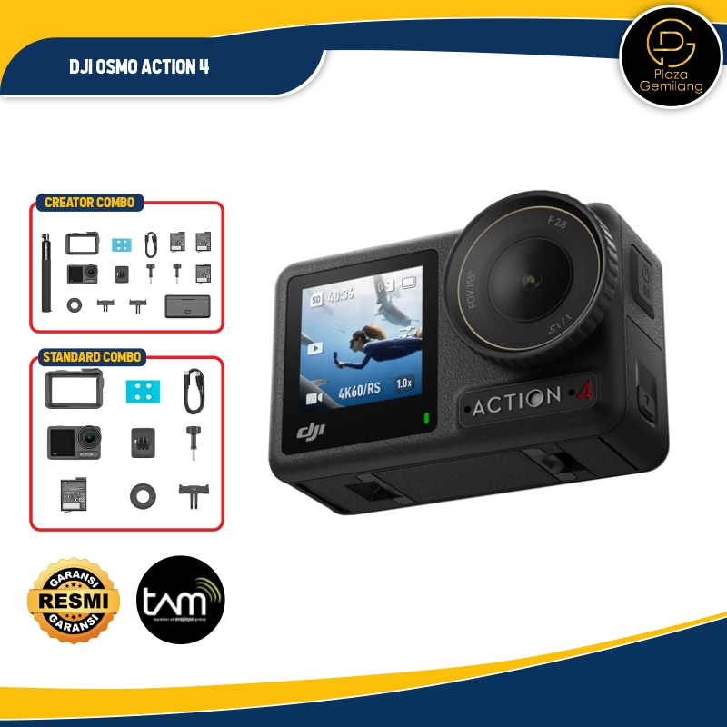 DJI Osmo Action 4 Adventure Combo - Action Camera 4K/120fps
