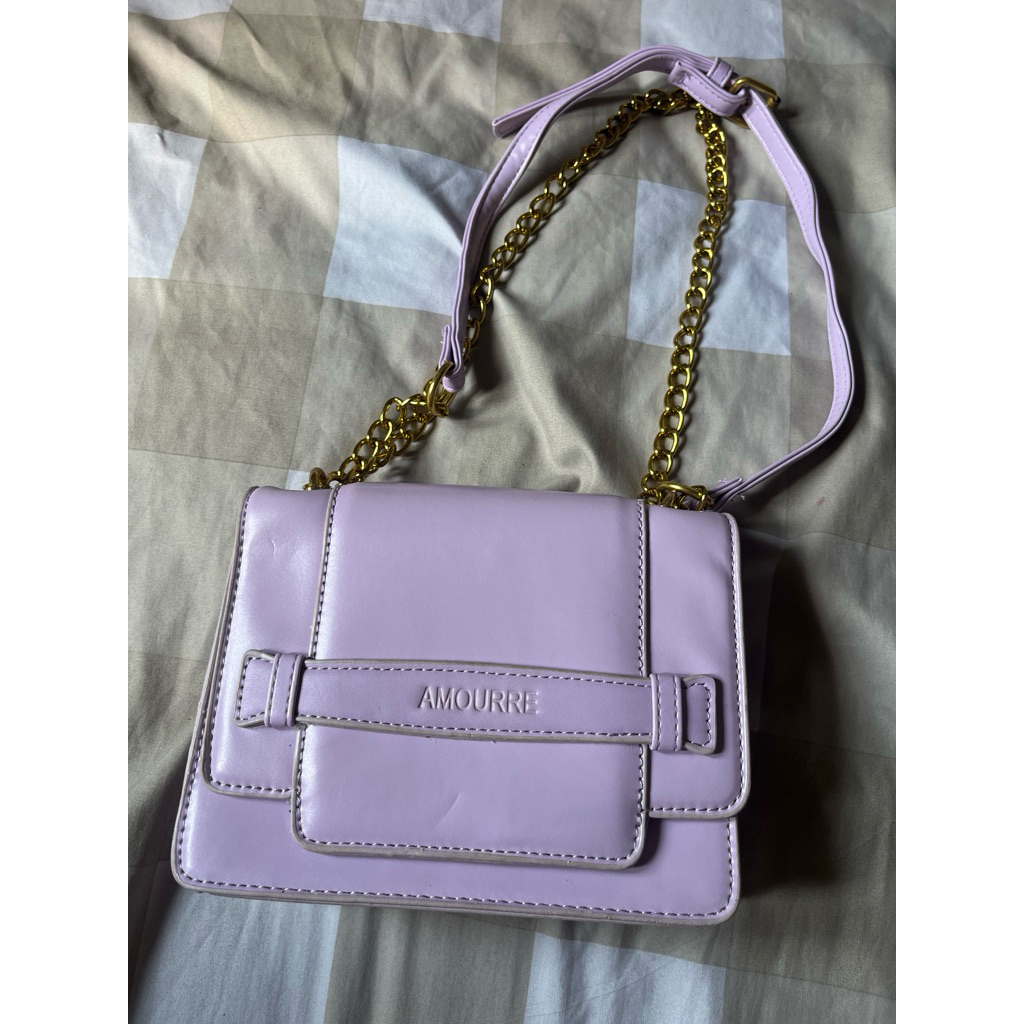 TAS SLEMANG RANTAI SOFT PURPLE/LILAC