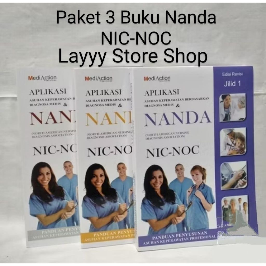 Paket 3 Buku Nanda NIC-NOC Edisi Revisi Jilid 1-3 Keperawatan