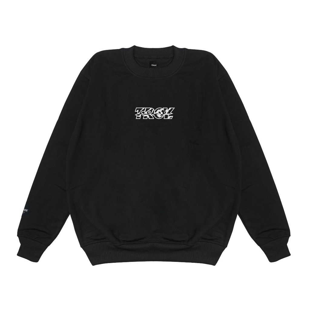 Troy Company Sweater Pria Hitam - Lutande Sweater Sweatshirt Crewneck Black SWD 248