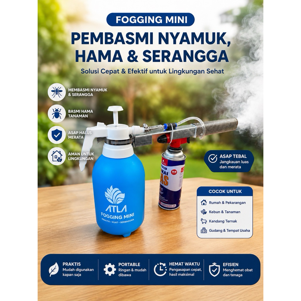 FOGGING MINI PENGASAPAN Alat Fogging Mini untuk Pengasapan Nyamuk dan Serangga - Sprayer 2 Liter PEN