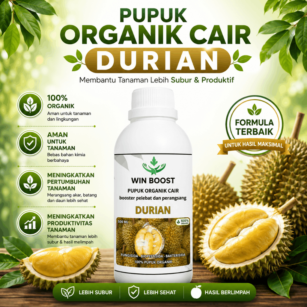 Pupuk organik booster Durian pemacu perangsang pelebat buah 500 ML
