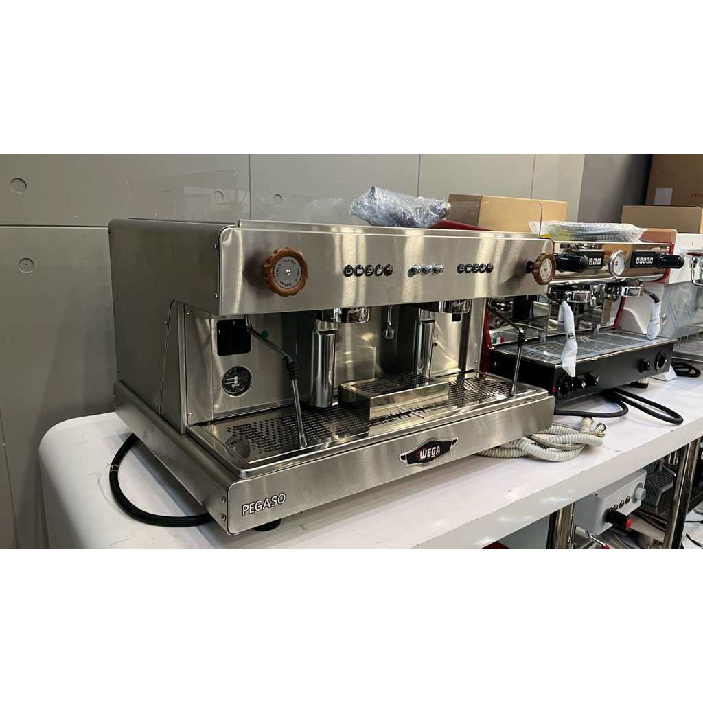 Wega Pegaso 2 Grup Stainless Wood - Espresso Machine Komersial Second
