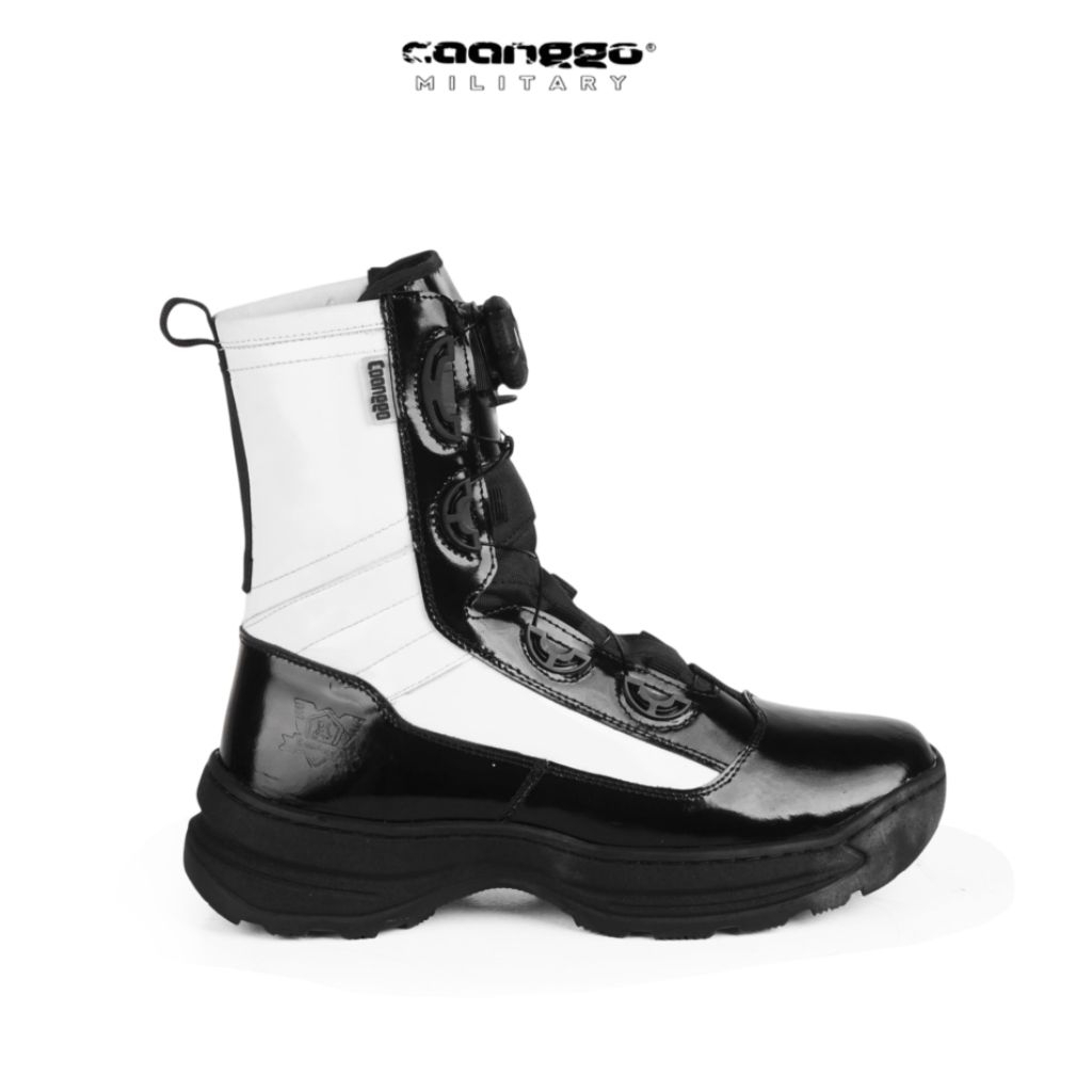 Sepatu Pdl Provost PM TNI POLRI Militer C-86V Black'Mika glosy